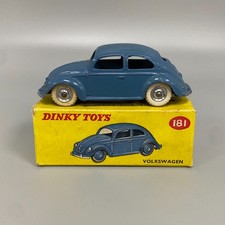 181 VOLKSWAGEN BEETLE DINKY TOYS VINTAGE DIE-CAST VEHICLE CAR BLUE MECCANO