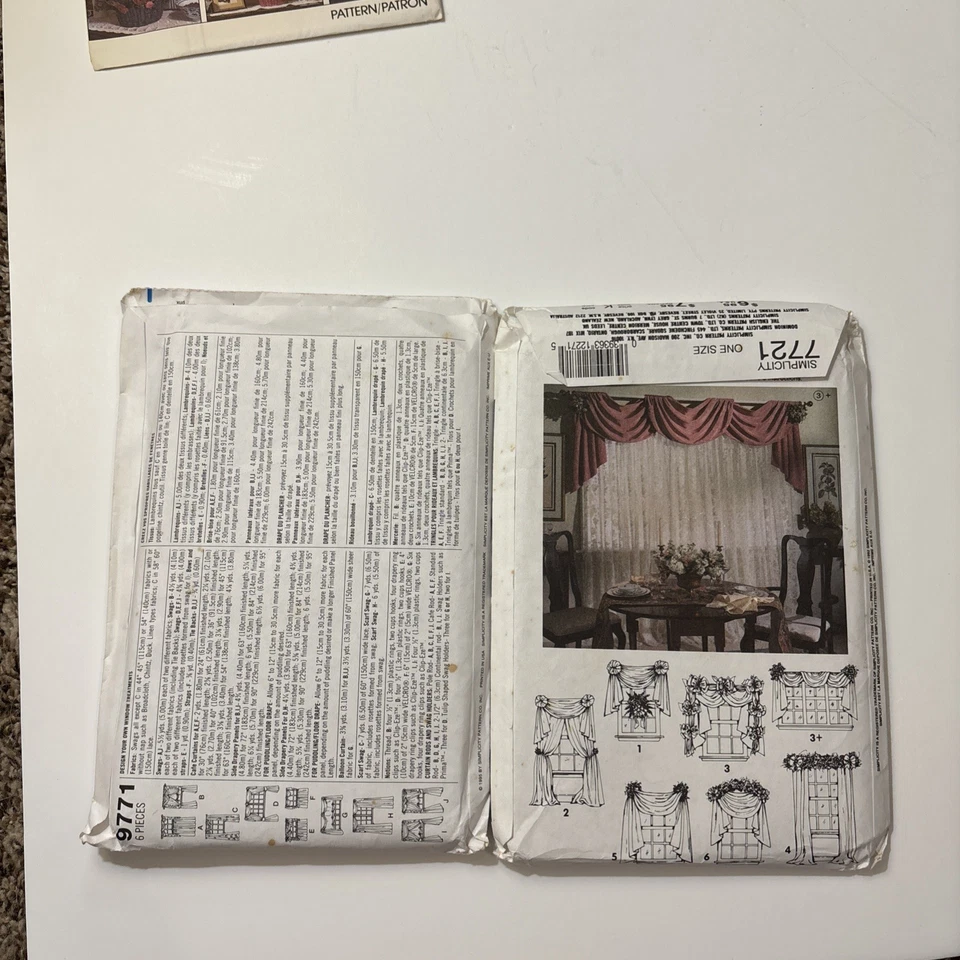 Lot of 9 Vintage Simplicity Sewing Patterns Daisy Kingdom Crafts Fashion Decor - Image 4 of 4