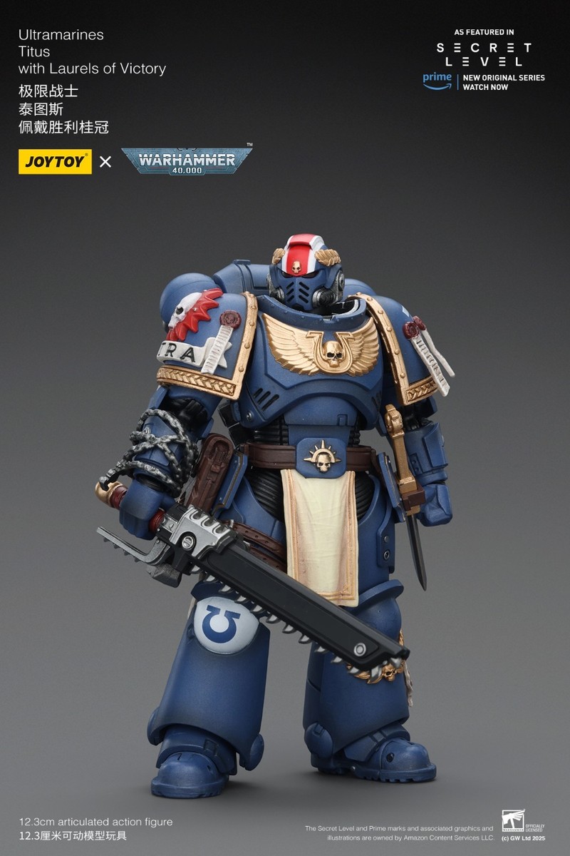 JOYTOY Warhammer 40K Action Figures Ultramarines Titus Metaurus