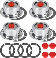 Trailer Hub Caps 3434009 4 Pack Aluminum Replacement w/ Seals