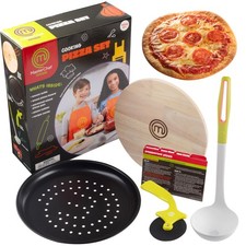 MasterChef Junior Pizza Cooking Set - 5 Pc Kit Includes Real Cookware for Kids
