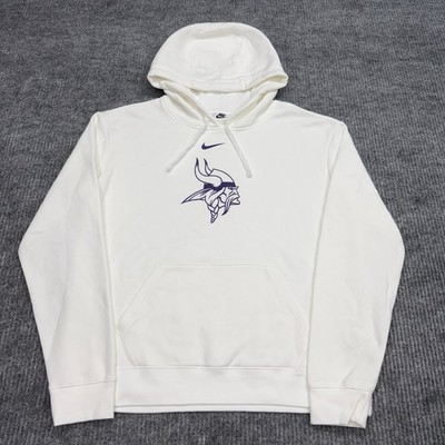 Nike Center Swoosh Minnesota Vikings Pullover Hoddie Sweatshirt Womans M White