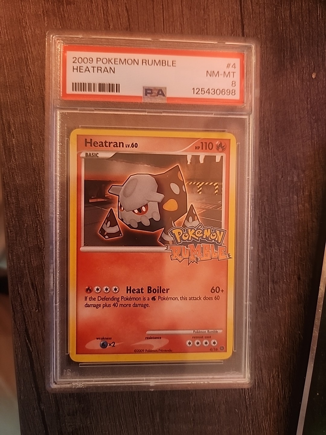 Pokemon Cards - PSA 8 Heatran 4/16 - Pokemon Rumble Holo - NM-MT - PSA8
