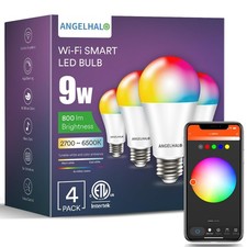 Smart Light Bulbs, Color Changing A19 LED Light Bulb, Work with Alexa and Goo...