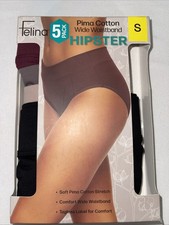 Felina Women's 5-Pack Pima Cotton Wide Waistband Hipster, Multicolor, Size S