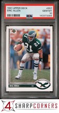 1991 UPPER DECK #557 ERIC ALLEN EAGLES HOF POP 1 PSA 10