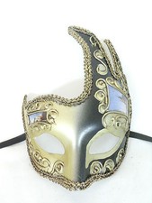 BLACK GOLD VENICE SCENE VENETIAN MASQUERADE MASK MARDI GRAS CARNIVAL PARTY C14