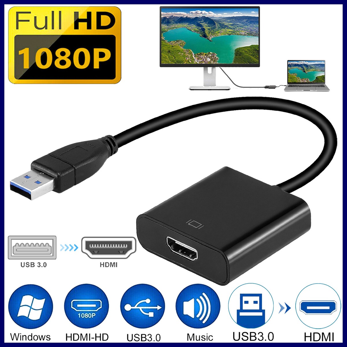 HD Multimedia Interface Adapter Cable, 4K Resolution Multifunctional 1 In 2 Out Portable Hd Multimedia Interface Splitter For Television - View #13