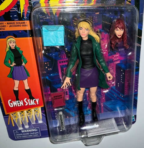 Marvel Legends GWEN STACY 6" Figura Libro de Texto Accesorio! Spiderman Retro Animado - Imagen 5 de 19