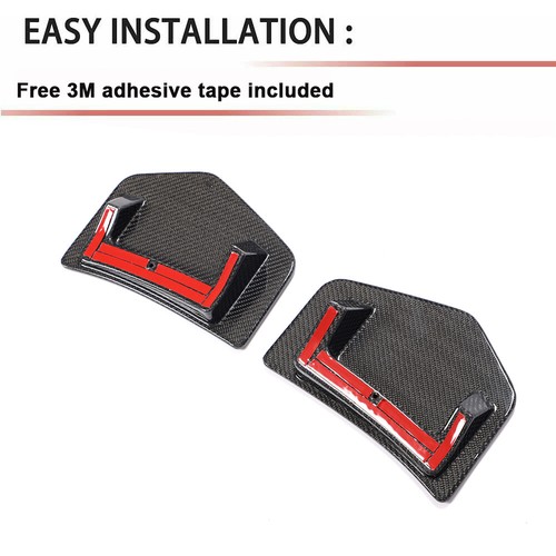 Fits Audi TT S-LINE TTS TT RS 16UP Carbon Fiber Rear Bumper Splitter Canard Fins - Picture 10 of 12