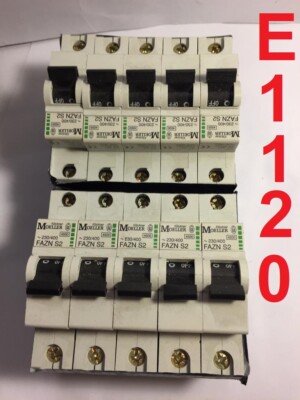 5 St. / 5 pcs. - KLÖCKNER-MOELLER FAZN S2 LEISTUNGSSCHUTZSCHALTER - NEUWERTIG -