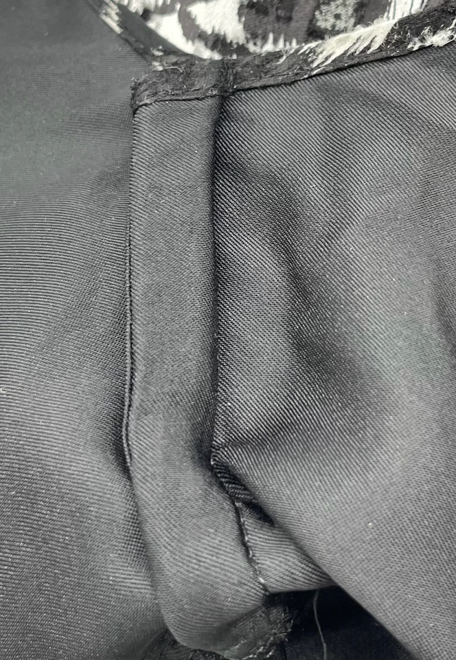 Andrew GN PF18 ALTRD Black/White Animal Print Long Sleeve Midi Dress sz 48 - Image 4 of 4