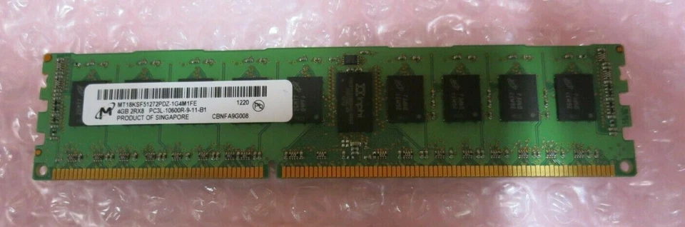 Micron MT18KSF51272PDZ-1G4M1FE 8GB (2x4GB) 2Rx8 PC8-10600 DDR3 ECC 240P CL9 RAM - Image 3 of 4