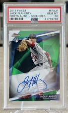 Jack Flaherty 2018 Topps Finest Green Rookie Rc On Card Auto /99 PSA 10