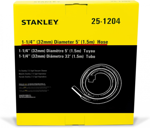 Manguera de aspiradora seca húmeda Stanley 25-1204 1-1/4 pulgadas, 5 pies, apta para 2,5-5 negra - Imagen 5 de 5