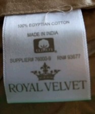 2 ROYAL VELVET PILLOWCASE/COVER 100 Egyptian Cotton Gold Full/Queen India JCP
