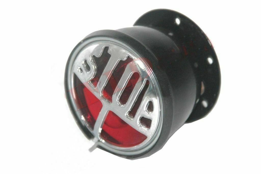 Feu Arrière Type Miller Pour Motos Vintage - Avec Support De Fixation, Noir & Rouge