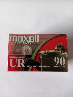 Maxell Audio Kassette, UR-90, neu, 90 Min., Einzelkassette, original verschweißt