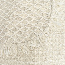St. John Knits Fringe Knit Large Hobo Style Shoulder Bag In Cream / Off-white