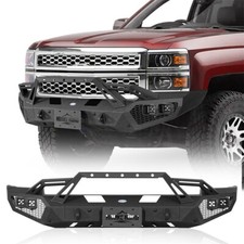 Offroad Steel Front Bumper W Winch Plate Fit 2014-2015 Chevy Silverado 1500