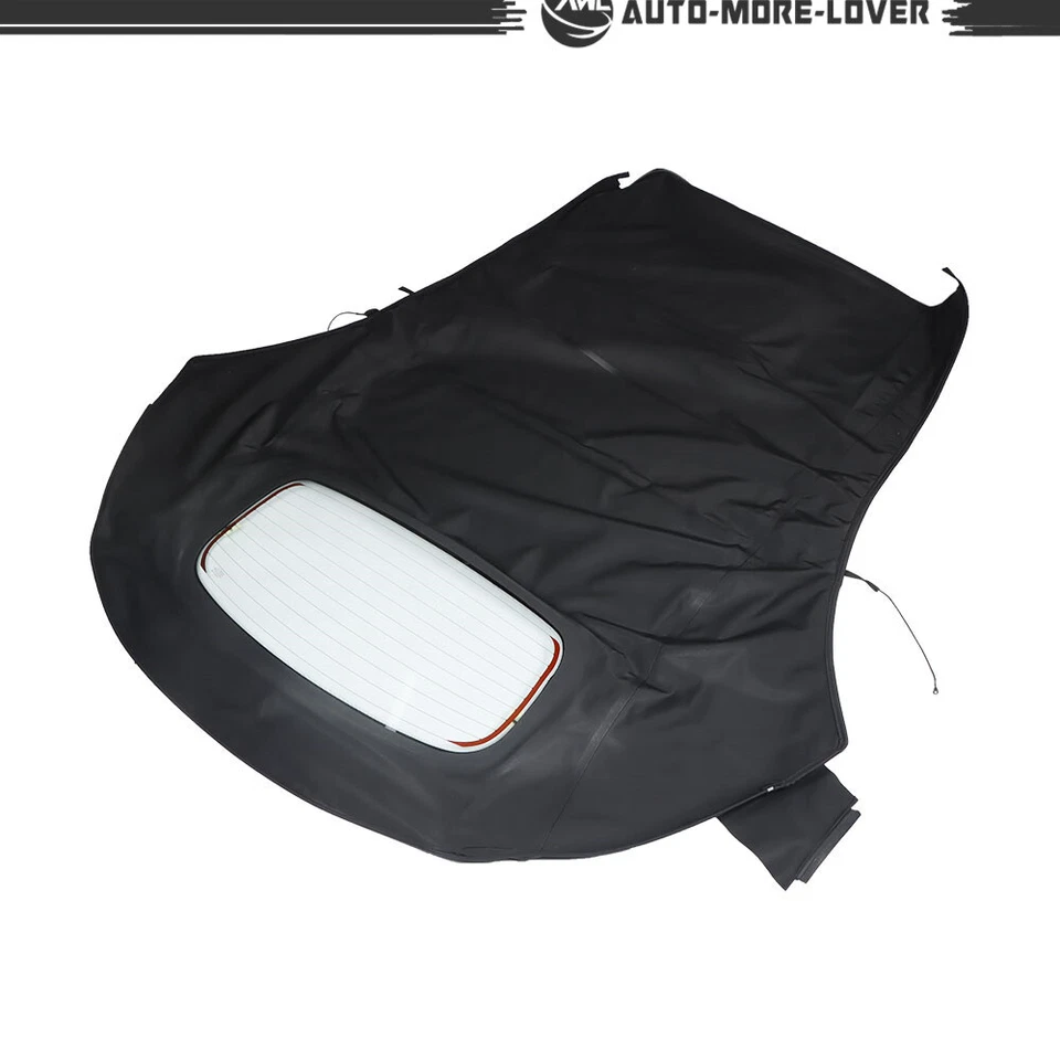 Para Volkswagen Beetle 2003-2010 conversível capota macia preta com janela de vidro DOT - Imagem 3 de 4