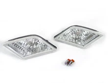 DEPO Clear Bumper Side Marker Light +Chrome Bulb For 08-11 Mercedes W204 C Class