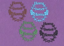 HOME SWEET HOME  3 die cuts scrapbook cards