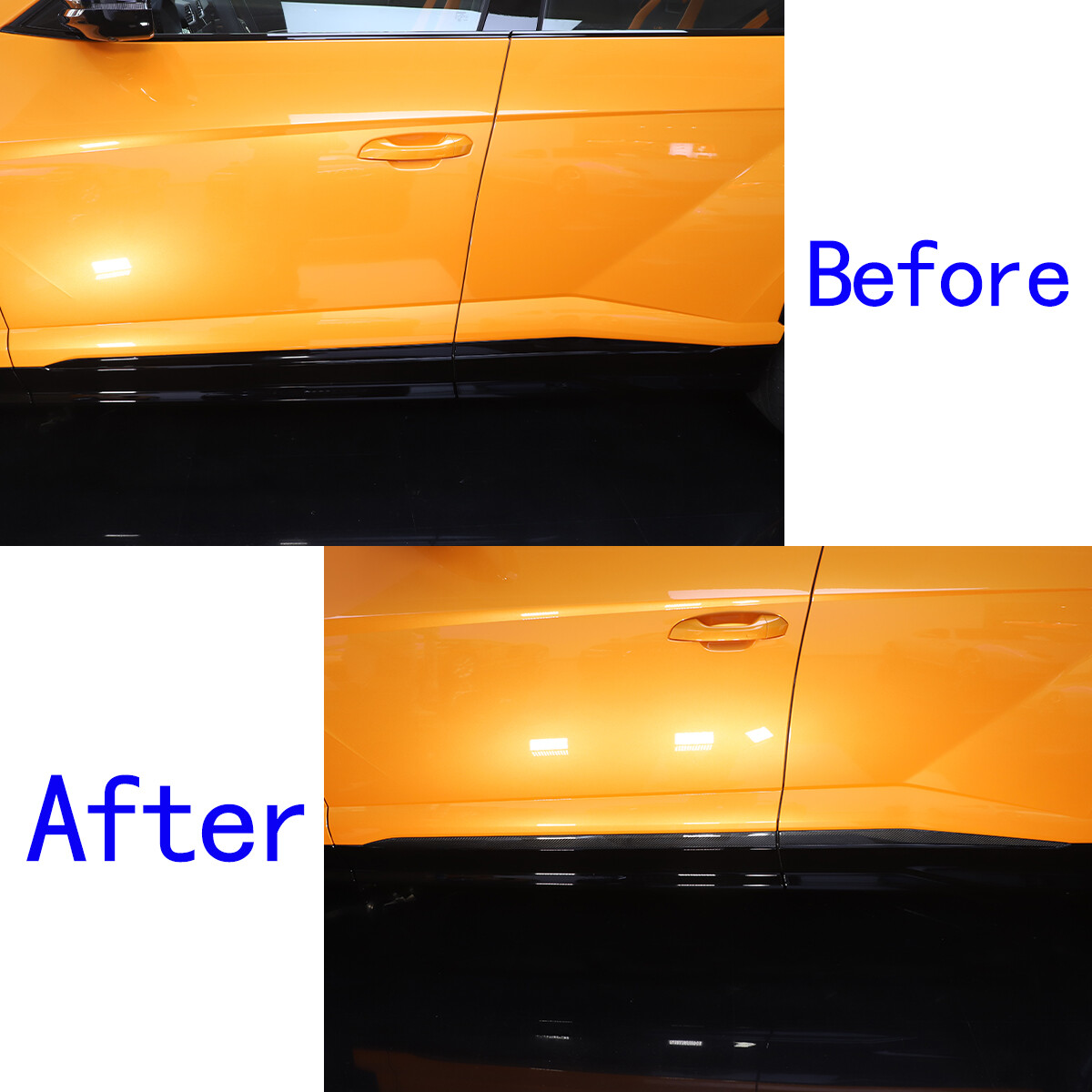 Real Carbon Fiber Door Side Body Molding Trim for Lamborghini Urus 18-23 US