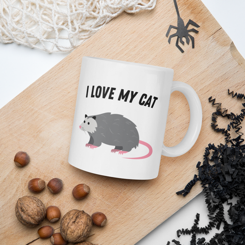 I LOVE MY CAT OPOSSUM Funny Mug for Friend, Birthday Anniversary Event Gift - 第 1/3 張圖片