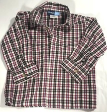 Great Guy Baby Boy Checkered Long Sleeve Dress Shirt Red Blue Black Sz 2T