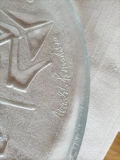 Arnaldo Pomodoro piatto in vetro firmato