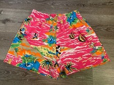 VTG 90s Disney Mickey Minnie Mouse Unlimited Jerry Leigh Shorts Hawaiian XL