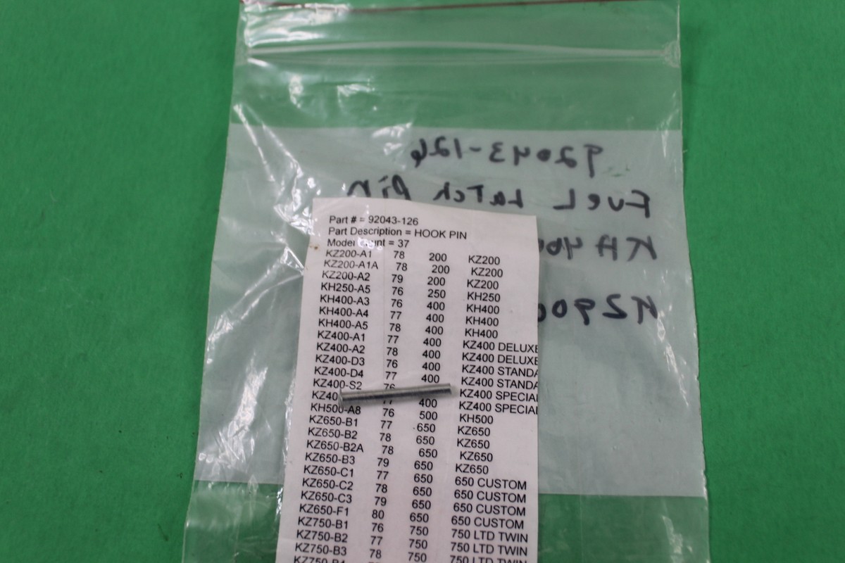 NOS Genuine Kawasaki Gas Fuel Tank Cap Hook Pin Part OEM 92043-126