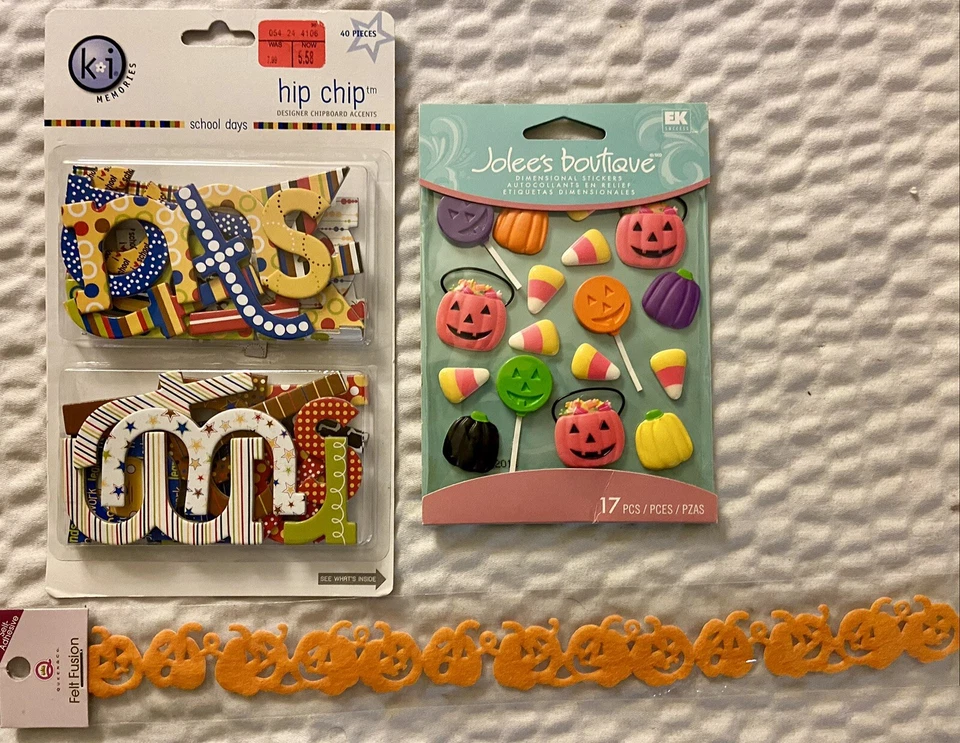 Lot Of Halloween Themed Stickers, Brads, Buttons, Etc Jolee’s Boutique Doodlebug - Image 3 of 3