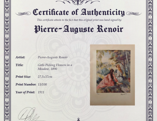 Pierre-Auguste Renoir, Orig Hand signed + Litho with COA & Appraisal $ $3,500.* - Picture 7 of 12