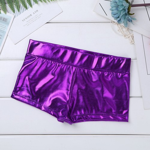 Kids Girls Dancewear Outfits Jazz Dance Gymnastics Shiny Sequins Tank Shorts - Picture 36 of 74