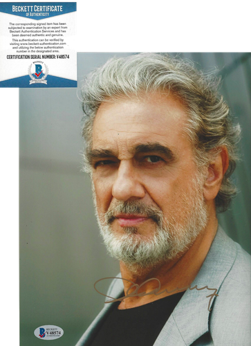 PLACIDO DOMINGO SIGNIERT 3 TENÖRE OPERNSÄNGER 8x10 FOTO BEWEIS BECKETT COA BAS - Bild 1 von 2