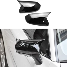 FOR 2018-2020 TOYOTA CAMRY LE SE XLE XSE GLOSS BLACK SIDE WING MIRROR COVER CAPS
