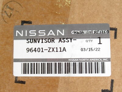 Genuine OEM Nissan 96401-ZX11A Driver LH Sun Visor 2008-2013