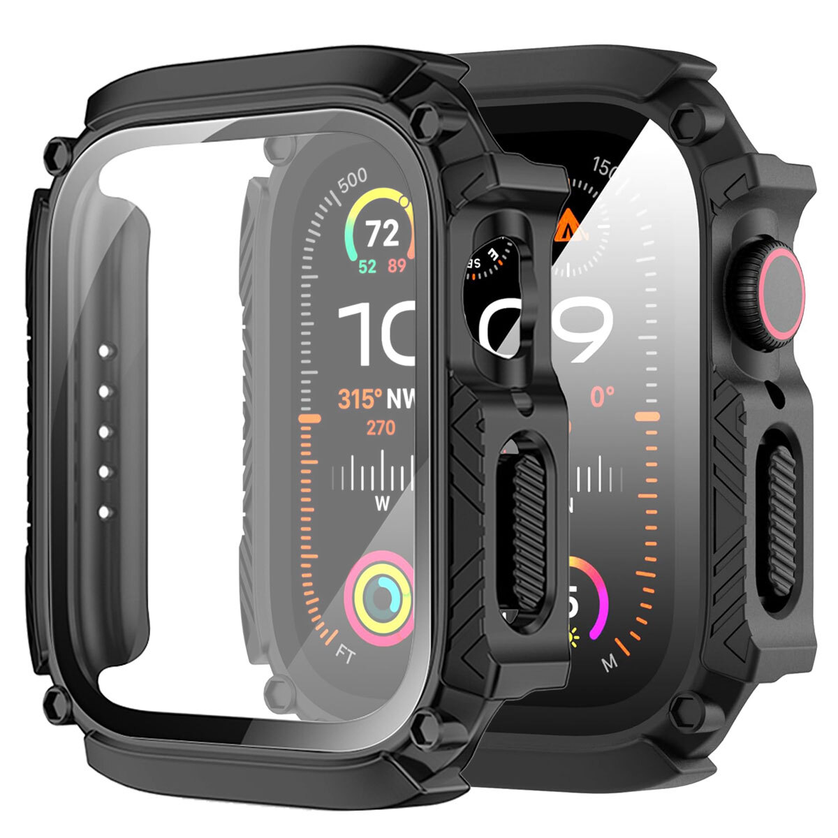 For Apple Watch Series 9/8/7 Case Cover iWatch 45mm 41mm Glass