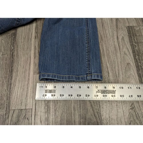 Lee Womens Size 14 M Straight Leg Embroidered Denim Blue Jeans - Picture 12 of 12