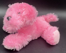 HTF Aurora Floppy 8" Plush Scruffy Bright Pink Puppy Dog