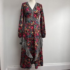 Never Fully Dressed Floral Maxi Spliced Dress Size 8 Floral Animal Print New