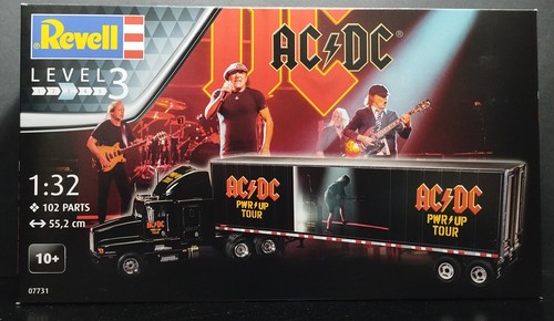 REVELL 2024 AC DC POWER PWR UP TOUR TRUCK 1:32 # 07731 MODEL KIT MISB - Afbeelding 1 van 19