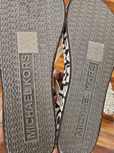 Michael Kors Women Bedford Flip Flop Thong Sandals Size 8M White/Black/Gold - Bild 7 von 7