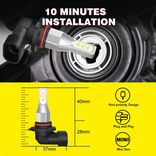 For 2019-2021 2022 Ram 1500 2500 3500 LED Headlight Globes High Low Beam Bulbs - Picture 8 of 16