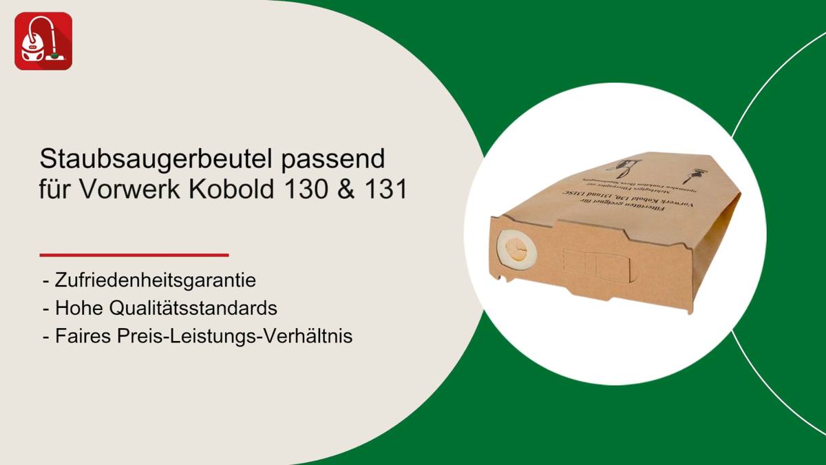 10 Staubsaugerbeutel + Filterset + Bürsten Für Vorwerk Kobold VK130, VK131 – Inkl. Duftstäbchen & Ersatzwalzen