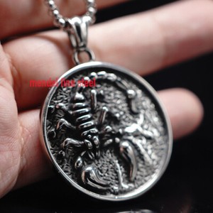 Authentic MENDEL Gold Plated Mens Zodiac Scorpio Scorpion Pendant Necklace