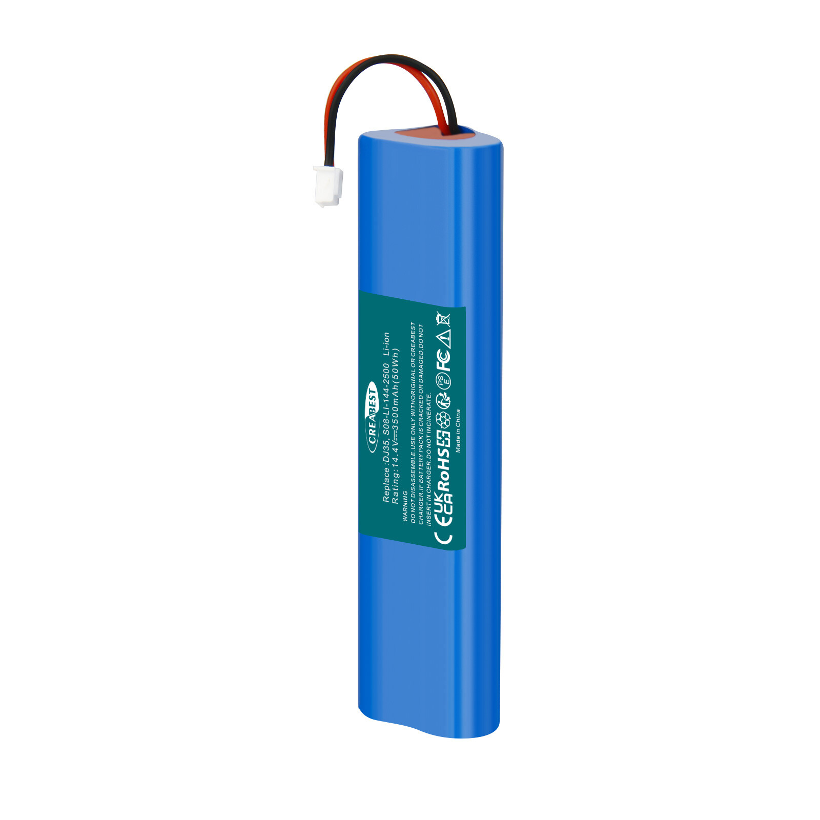 Batteria 14.4V 3.5Ah Li-ion per Ecovacs Deebot S08-LI-144-2500 DN520 DK520 DJ36 DJ35 foto 4
