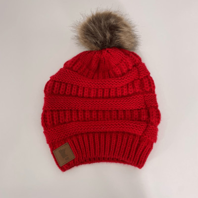 Gertex Minnesota Red Pom Pom Winter Hat